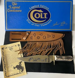 Signature Colt Cowboy Bowie Knife 0173 Of 1000 ORIGINAL SHEATH & BOX Model CT-33 - Picture 1 of 7
