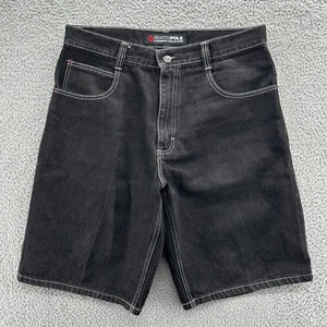Vintage Southpole Shorts Mens 36 Black Baggy Y2K Hip Hop Jeans Shorts Jorts - Picture 1 of 14