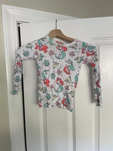 Gap Disney Little Mermaid ARIEL PJ Set - PAJAMAS - 6 Years - 100% Organic Cotton - Picture 1 of 5