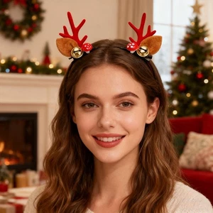 2025 New Christmas Forest Deer Horn Clip H-eadpiece H7H1 - Picture 1 of 29