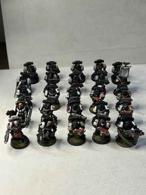 Warhammer 40,000 Space Marine Firstborn x25 Mostly Painted Black Templars пластик - Изображение 1 из 4