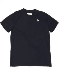 ABERCROMBIE & FITCH Boys T-Shirt Top 15-16 Years Navy Blue Cotton BA10 - Picture 1 of 3