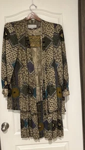 Chaqueta, camisa, falda celestial adornada celestial 3 piezas platino de Dorothy Schoelen años 90 - Imagen 1 de 24