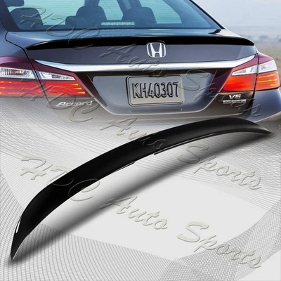 Alerón trasero para maletero Honda Accord 2013-2017 sedán con potencia negro perla Duckbill Foto 1 de 4