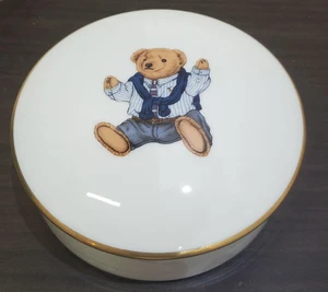 Ralph Lauren Polo Bear Porcelain Accessory Case Round Box with Lid (With Box) - Picture 1 of 5