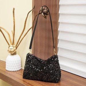 Elegant Rhinestone Sequin Evening Clutch Bag Party Evening Purse Tote Handbag - Picture 1 of 25