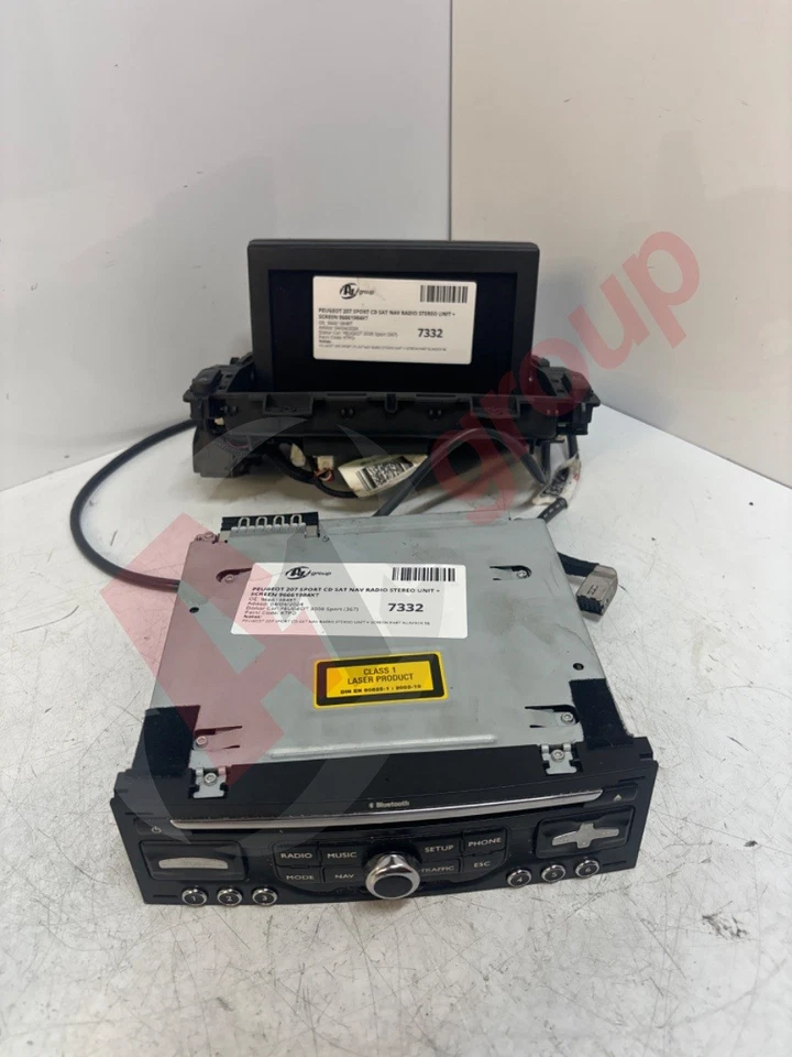 PEUGEOT 207 SPORT CD SAT NAV RADIO STEREO UNIT + SCREEN 96661984XT 96661984XT - Image 1 of 4