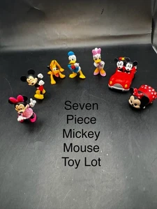 Disney Lot Of 7 Mini Figures Mickey & Minnie Mouse, Daisy & Donald Duck & Pluto - Picture 1 of 6