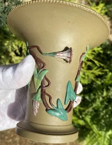Antike SELTENE WEDGWOOD MAJOLIKA VASE glasierte Keramik MARKIERT 1800’er WUNDERSCHÖN - Bild 1 von 8