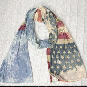 Denim And Supply Ralph Lauren American Flag Scarf Cotton Bandana Patchwork Print - Picture 1 of 14