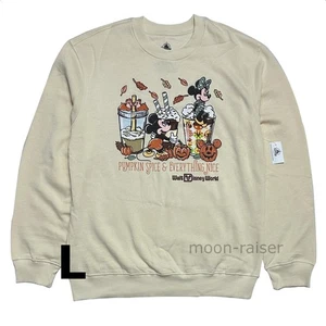 Bonita sudadera de Halloween de los parques de Disney Pumpkin Spice & Everything adulto GRANDE - Imagen 1 de 3