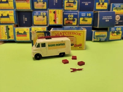 OLD VINTAGE LESNEY MATCHBOX # 62 TV SERVICE VAN ORIGINAL BOX - Image 1 of 4