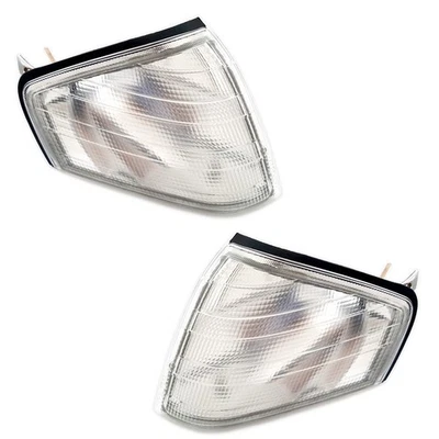 R129 W129 SL bianco indicatori di direzione fari Mercedes-Benz set sinistro e destro - Immagine 1 di 4