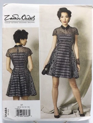 Dress Size 6-14 Cut to 14 Pattern 1484 Princess Seams Collar Yoke Bias Sleeve  - Image 1 of 2