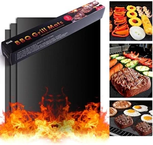 BBQ Grill Mat - Heavy Duty Silicone Grill mats for outdoor grill and 100% Non... - Picture 1 of 6