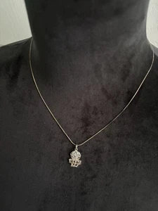 Sterling Silver 925 Italy Siesta Key Sand Dollar Necklace - Picture 1 of 6