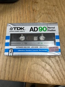 TDK AD 90 normal position tapes - 3 unused and sealed - damaged packaging - Picture 1 of 4