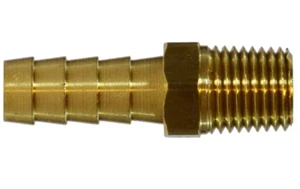 3/8" X 1/2" HoseBarb X Male Adapter Brass Fittings 32014 (Pack of 10) - Picture 1 of 1