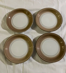 4 Denby Seville Renaissance Brown 7” Bread Dessert Plate Set - Picture 1 of 3