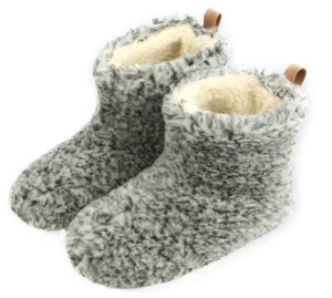 Zapatillas de casa zapatos de cabaña lana de cordero lana de oveja zapatos de lana gris T.35-48 - Imagen 1 de 22
