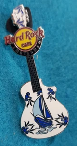 AMSTERDAM CHINA PORCELAIN GUITAR SERIES BLUE SAILING SHIP Hard Rock Cafe PIN LE - Picture 1 of 1