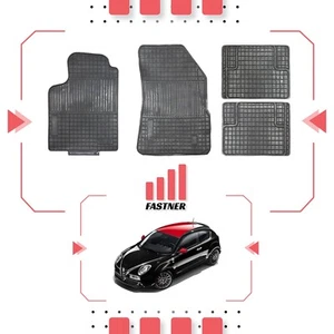Fastner Set 4 Tappeti Tappetini Auto in Gomma su Misura per Alfa Romeo Mito - Imagen 1 de 6
