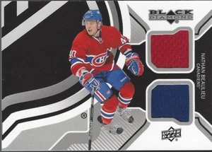 Nathan Beaulieu 2013-14 Oberdeck schwarz Diamant Dual Patch Jersey Relikt - Bild 1 von 2
