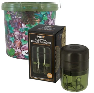 NGT Electric Boilie Grinder Carp Fishing and 5l Bucket Electric USB Rechargeable - Picture 1 of 7