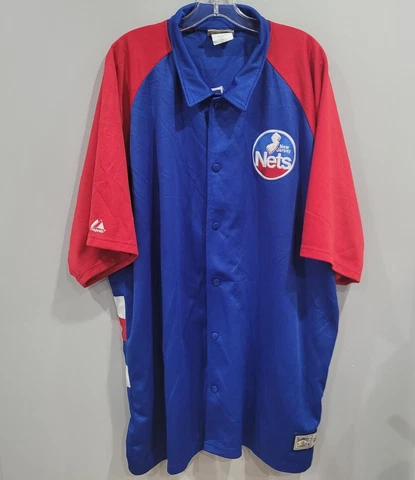 Vintage Majestic HWC New Jersey Nets Throwback Warm-up Shooting Jersey Mens 3XL Cover