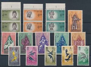LR56165 Indonesia birds traditional clothing fine lot MNH