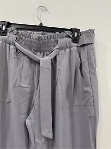 Wide Leg Dress Pants Women's Paperbag High Waisted Business Casual Trousers with - Picture 1 of 7