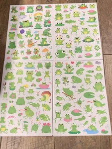 Pegatinas Rana Niños 5 Hojas De 4 Estilos 20 Hojas Total Premio Premios Recompensa Nuevo - Imagen 1 de 1