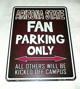 **ARIZONA STATE SUN DEVILS Fan Parking Only Metal Sign #03 - NEW** - Picture 1 of 1