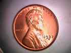 1937 D Lincoln Penny Gem Uncirculated. A very Nice Color RED BROWN.