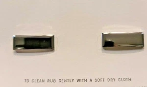 Insignia, Rank Officer, First Lieutenant, Mini 1 Pair Silver Tone - Picture 1 of 5