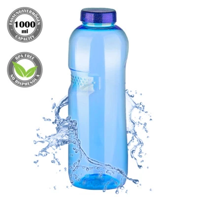 1 x Tritan Trinkflasche 1000ml (BPA frei) Flasche Sport Wasser 1,0L Kavodrink - Bild 1 von 4