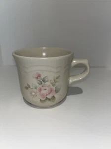 Pfaltzgraff TEA ROSE - Pink Roses, Blue Flowers - 3-1/8" TEA CUP / COFFEE MUG - Picture 1 of 4