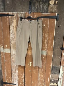 Animal Wide Leg Trousers Light Brown Cotton Casual Comfy Outdoors W36R - Picture 1 of 17