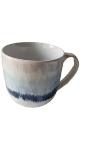 Pier One 1 Stoneware Coffee/Tea Mug Blue Ombre Band 20 Oz - Picture 1 of 7