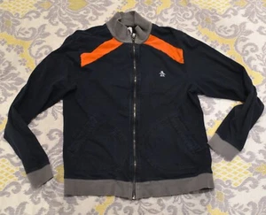 Penguin Azul Gris Naranja Cremallera Clásica Algodón Sudadera Hombre M/L Grande - Imagen 1 de 2