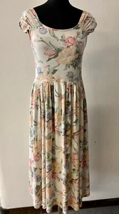 Damen, Vintage 90er Kleid | hübsches Kleid mit tailliertem Oberteil und fallender Taille - Bild 1 von 10