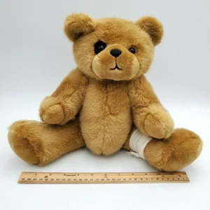 Vintage Unipak Teddy Bear Plush Stuffed Animal Jointed 1990 black eye bandage - Picture 1 of 9