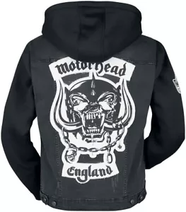 Motorhead Jacket Heavy Metal Band Black Denim Jean Jacket Hoodie Motörhead - Picture 1 of 8