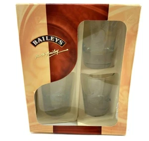 Baileys Original Irish Cream Celtic Mist Logo Bubble Base Rocks Glas, Box Set 4 - Bild 1 von 5