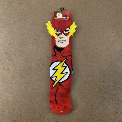 DC Comics Men's Shoe Size 6-12 Red The Flash Novelty Crew Socks NWT - Image 1 of 4