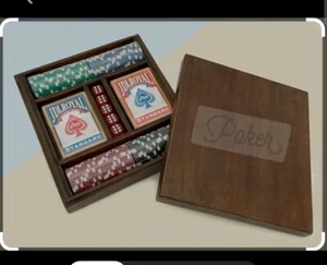 Luckies Of London 100 Chip Poker set with dice and 2 decks of playing cards - Picture 1 of 6