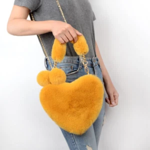 Love Bags Borsa a mano morbida peluche donna San Valentino festa - Foto 1 di 15