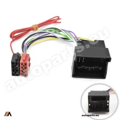 Câble Adaptateur Iso car Radio Stéréo Alimentation pour Audi A3 (8P1) Du 2012 - Photo 1/4
