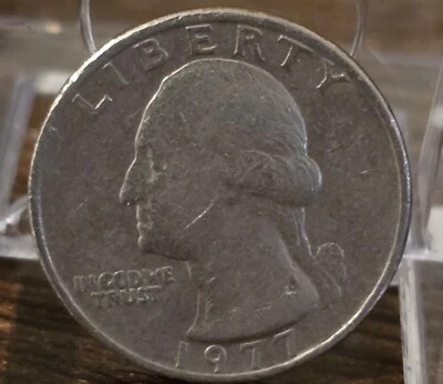 1977 25C Washington Quarter Error No Strike Mark - Image 1 of 2