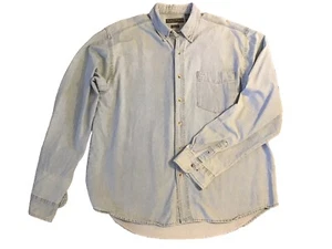 Vintage Cactus Men's Denim Shirt XXL Cotton Long Sleeve Button Front 28” Sleeve - Picture 1 of 14